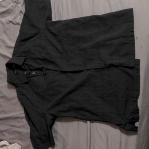 Arrow Medium Black short sleeve button up shirt